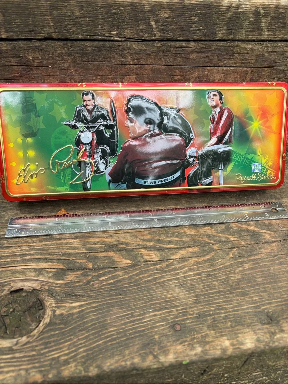 Vintage 2002 Russel Stover Elvis Presley  Decorative Metal Tin